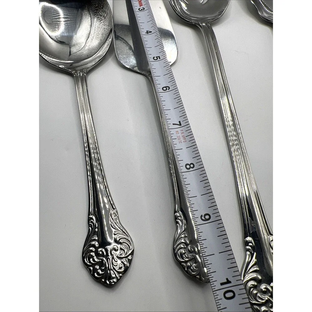 5 Pc Serving Set Reed Barton Select Serving Stainless Korea Cutlery Flatware